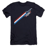 Top Gun Stripes Men's Ultra-Soft 30/1 Cotton Slim Short-Sleeve T-Shirt